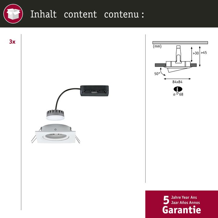 Produktbild Paulmann Einbauleuchte Nova Plus Set (425 lm)