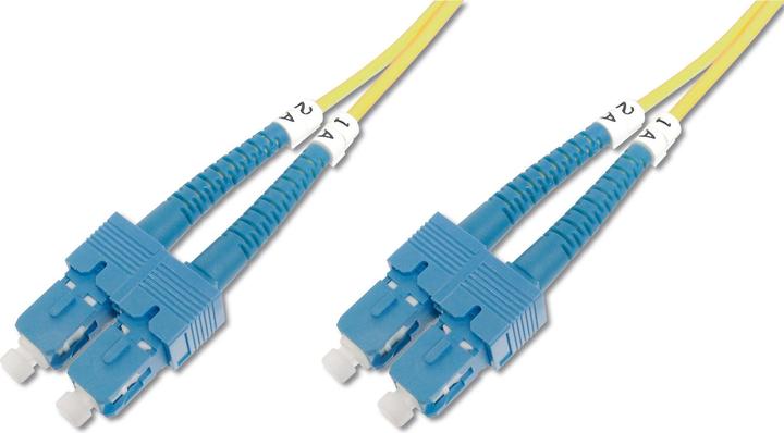 Produktbild Digitus LWL Patchkabel SC/SC 09/125um 5m Singelmode Duplex Halogenfrei mit Messprotokoll gelb (5 m)