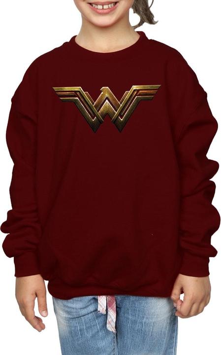 Produktbild Justice League Movie Wonder Woman Emblem Sweatshirt Mädchen (140, 146)