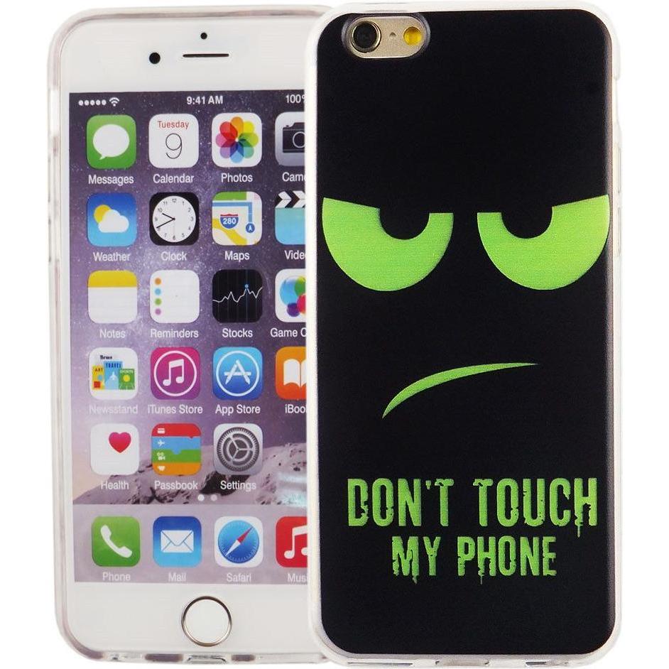 König Design Handy Hülle für Apple iPhone 6 / 6s Dont Touch Grün Tasche Case Cover Motiv TPU (Apple iPhone 6), Smartphon...