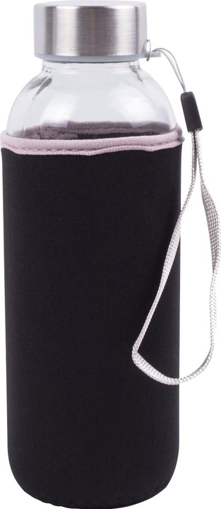 Actual product image Benson Home Glas-Trinkflasche mit Neopren-Hülle, 420 ml, 2er-Set (0.42 l)