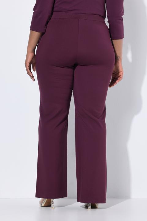 Immagine prodotto Ulla Popken Pantaloni in jersey punto Roma con taglio della gamba dritto e ampio e cintura elastica (56)