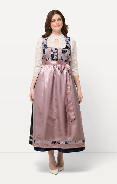 Immagine prodotto Ulla Popken Abito tradizionale Dirndl con taglio smanicato, fiori, bottoni decorativi e scollo rettangolare (46)