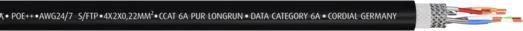 Produktbild Cordial 15631 RJ45 Netzwerkkabel, Patchkabel CAT 6a S/FTP 50.00 m Schwarz PUR-Ma (S/FTP, CAT6a, 50 m)