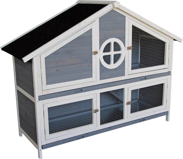 Produktbild Wiltec Kaninchenstall 1160x450x1080mm Hasenvilla Kaninchenkäfig Hasenkäfig