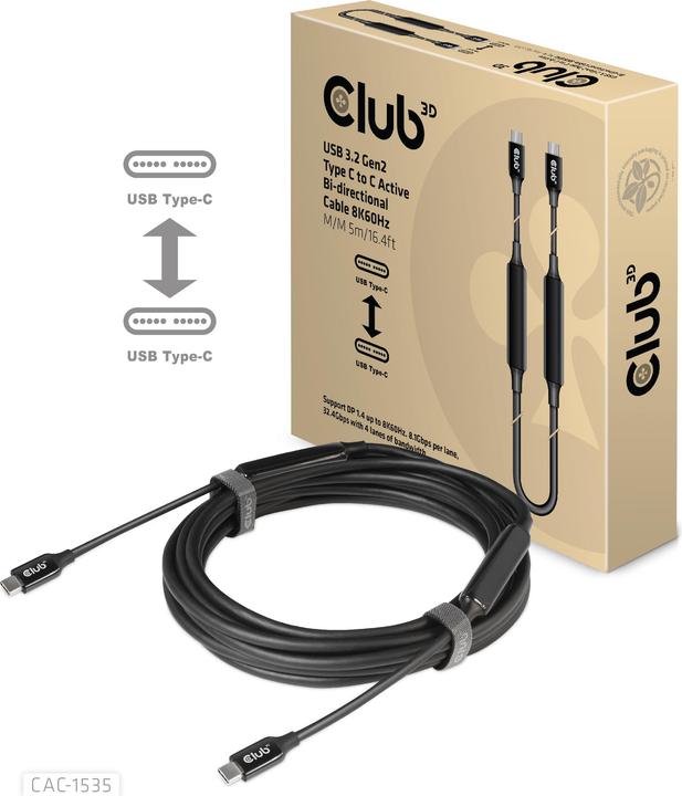 Produktbild Club 3D C – C (5 m, USB 3.2 Gen 2)