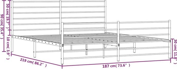 Image du produit vidaXL Bettgestell (183 x 213 cm)
