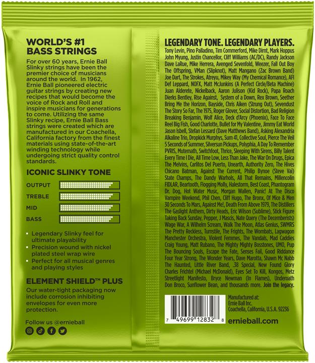 Nährwerte und Zutaten Ernie Ball Regular Slinky (4 x, E-Bass, 0.11")