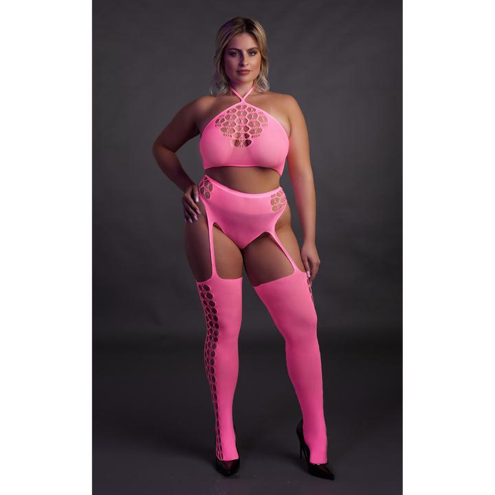 Actual product image Ouch! Two Piece with Crop Top and Stockings