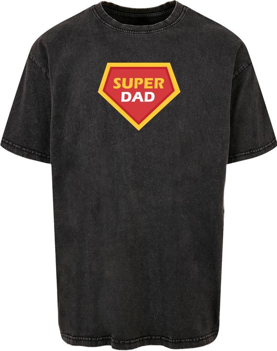 Produktbild Merchcode Fathers Day - Super dad Acid Washed Heavy Oversized Tee - 112921 (L)