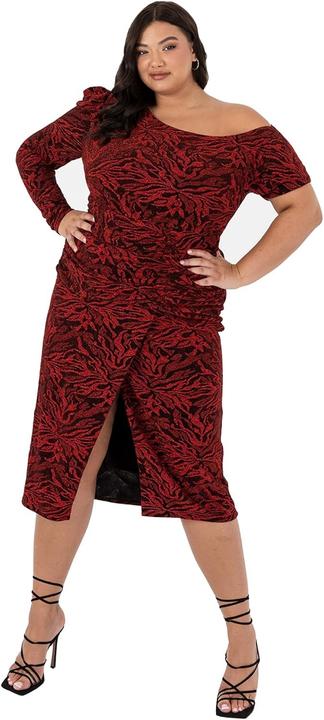 Produktbild Lovedrobe Spaltkleid mit asymmetrischen Ärmeln (52)