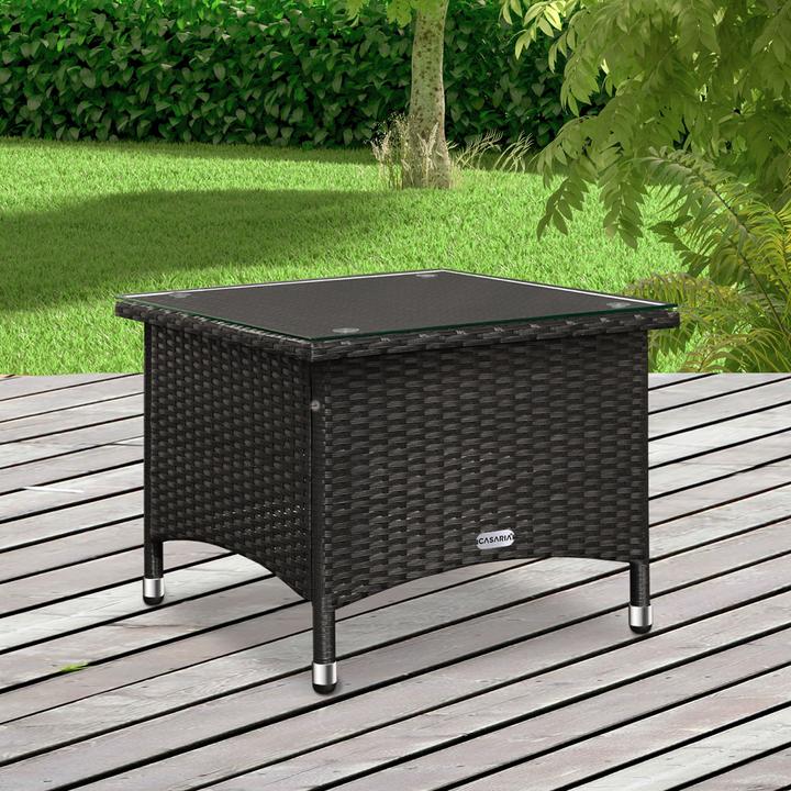 Image du produit Casaria Table de jardin en poly rotin