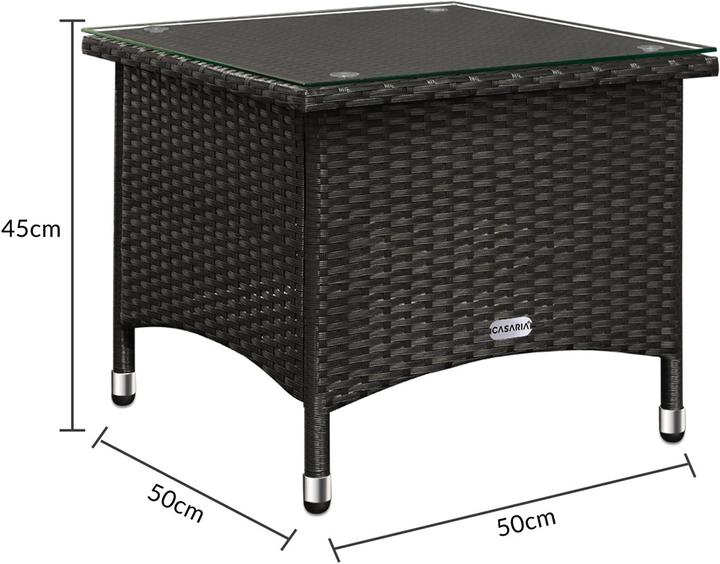 Image du produit Casaria Table de jardin en poly rotin