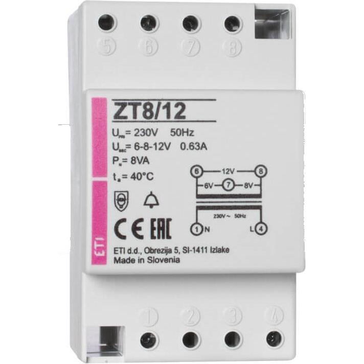 Konjac Sponge, Accessori sicurezza degli edifici, TRASFORMATORE AD ANELLO 8VA/6-8-12V DIN-SK