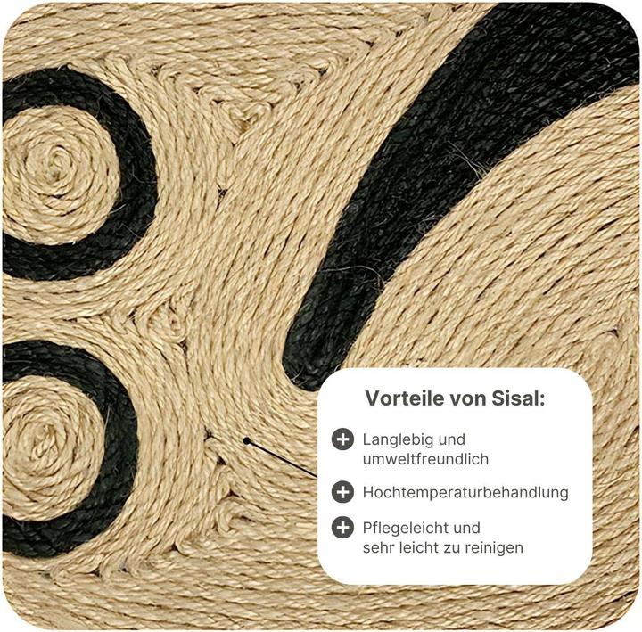 Actual product image Hermex Mouse-shaped cat scratching mat Scratching toy Scratching rug Scratching surface (Black, Brown)