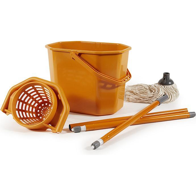 Perfetto Kit Secchio con Strizzatore 12, Utensili pulizia, Multicolore