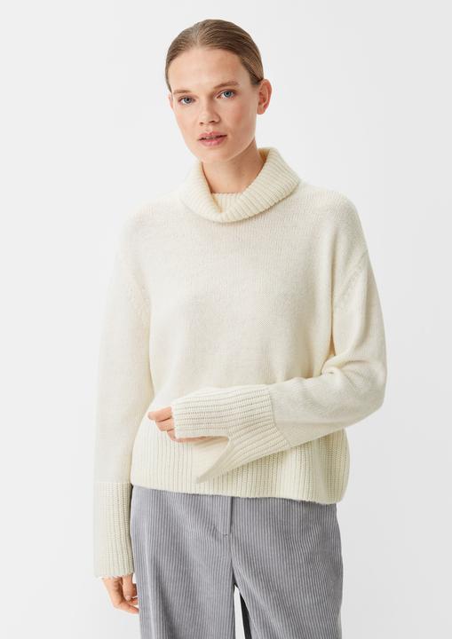 Produktbild Comma Strickpullover Strickpullover mit breiter Rippblende (34)