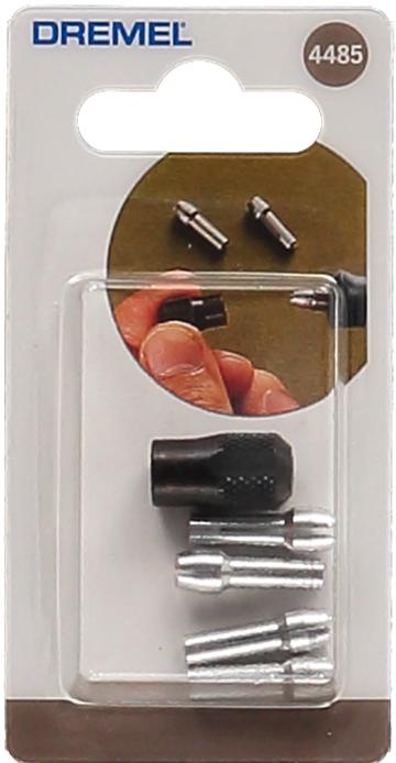Produktbild Dremel Spannzangen-Set (Spannmutter, Spannzangen 0,8 / 1,6 / 2,4 / 3,2 mm) (5 Stück)