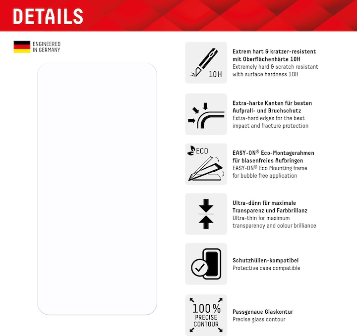 Image du produit Displex Real Glass, 2D Panzerglas + Handyhülle (1 pièce(s), Samsung Galaxy S22+, Samsung Galaxy S23+)