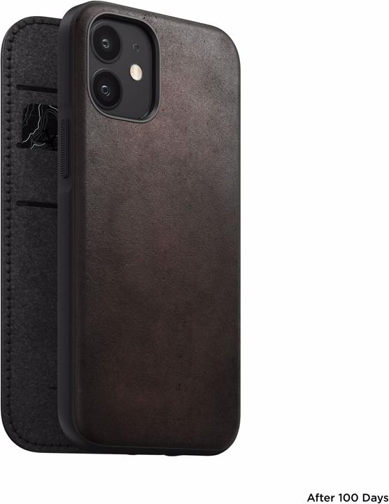 Produktbild Nomad Rugged Folio Case MagSafe Brown Leather iPhone 12 Mini (Apple iPhone 12 mini)