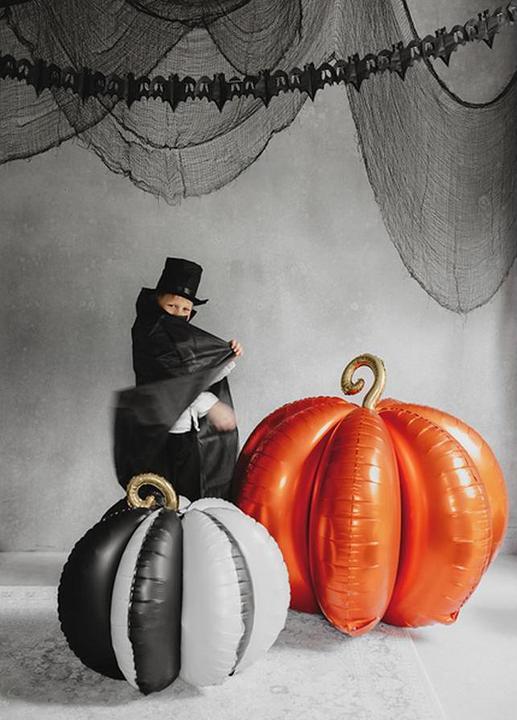Actual product image Partydeco Foil balloon pumpkin 90 x 90 cm, 1 piece (1 Piece)