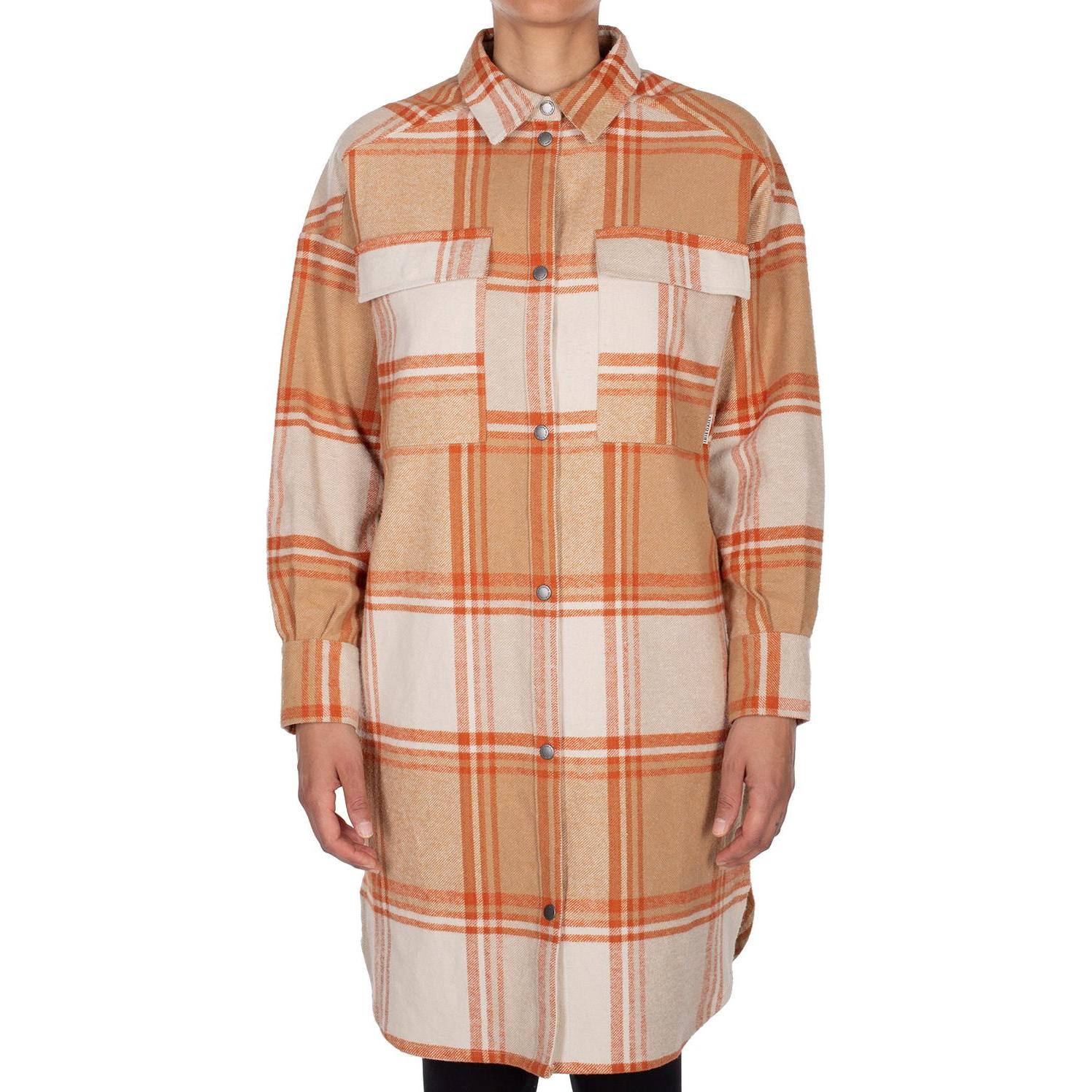 iriedaily, Damen, Hemd, damenmante iriedaiy checky, Beige, (L)