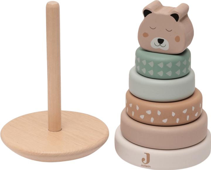 Actual product image Jollein Stacking tower with rings Jungle Jambo