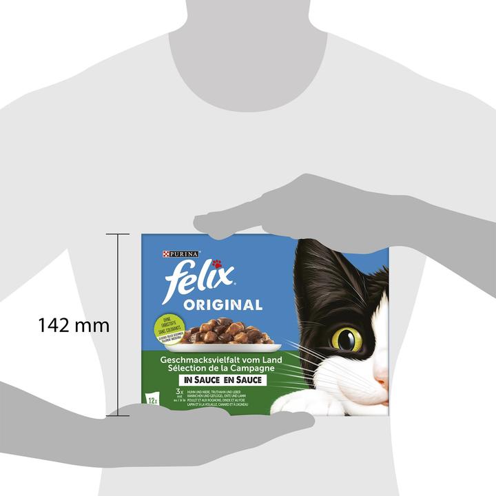Produktbild Felix Fleisch und Geflügel in Sauce (Adult, 12 Stk., 1160 g)