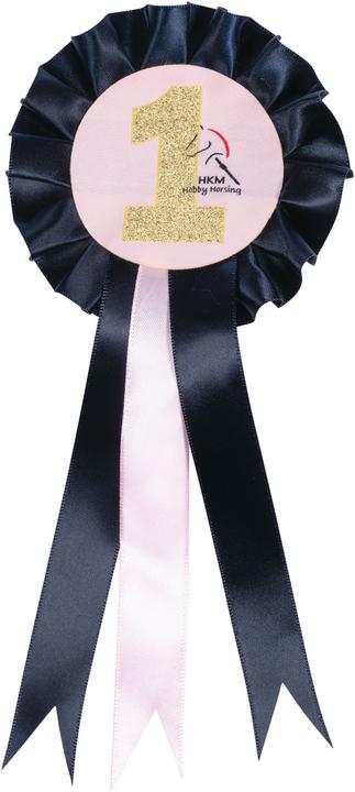 HKM Turnierschleife -Hobby Horsing- dunkelblau/rosa