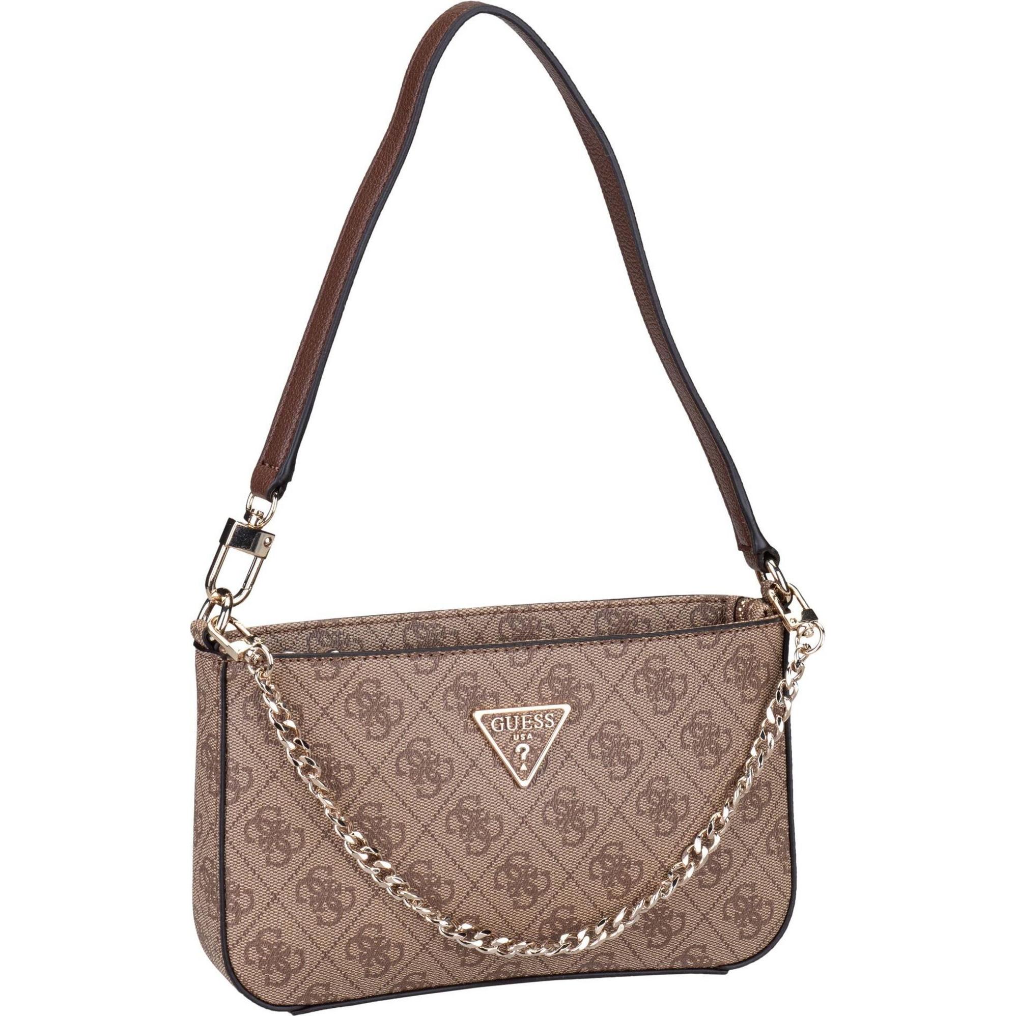 Guess, Handtasche, Noelle Schultertasche 22 cm, Braun