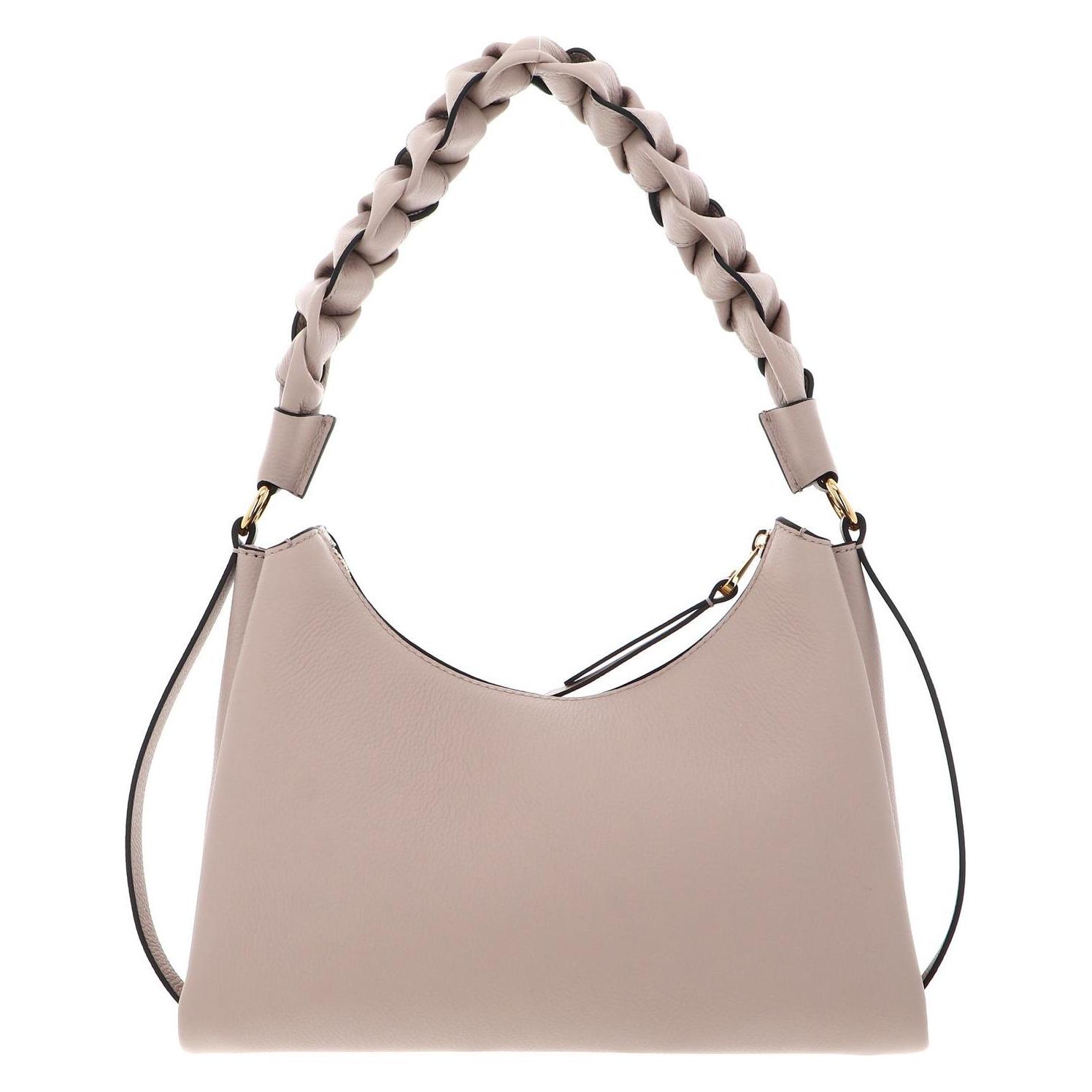 Coccinelle, Damen, Handtasche, Boheme Grana Double Shoulder Bag, Beige