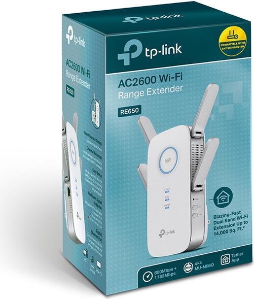 Actual product image TP-Link RE650 DE version Schuko (1733 Mbit/s, 800 Mbit/s)