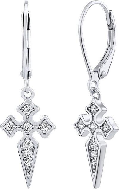Immagine prodotto Silvego Orecchini a croce in argento Gethel con zirconi brillanti MW13168E