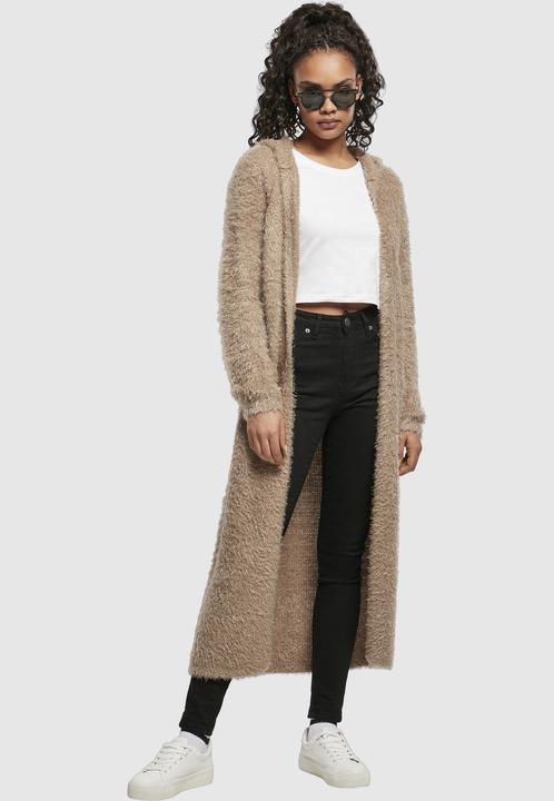 Produktbild Urban Classics Ladies Hooded Feather Cardigan (XXL)