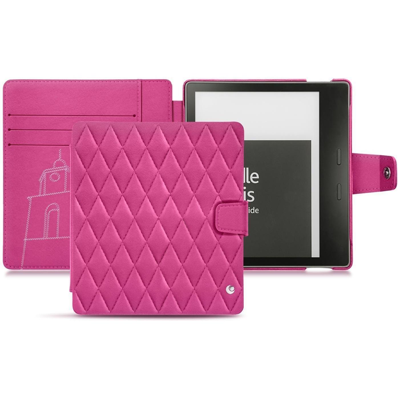 Noreve Lederschutzhülle Wallet (Kindle Oasis (2019)), eReader Zubehör, Rosa