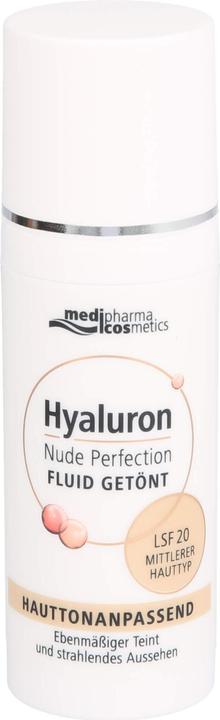 Produktbild Medipharma cosmetics Hyaluron Nude Perfection Fluid getönt mittlerer Hauttyp L20, 50 ml Creme (50 ml, Getönte Tagescreme, SPF 20)