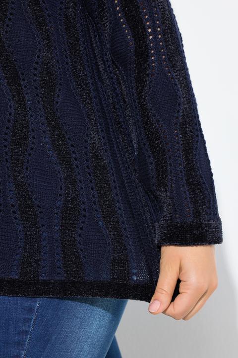 Actual product image Ulla Popken Pullover, Chenillemuster, Stehkragen, Langarm (46, 48)
