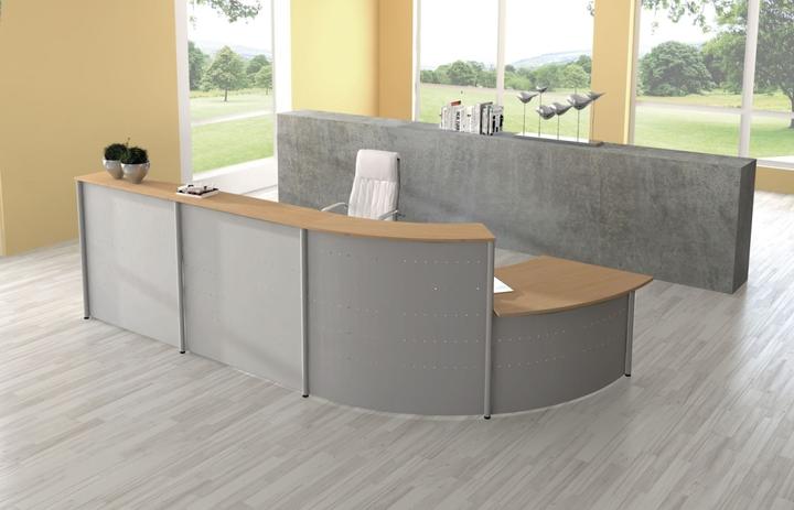 Immagine prodotto Kerkmann Banco reception Genua in faggio, argento 118,0 x 70,0 x 115,0 cm