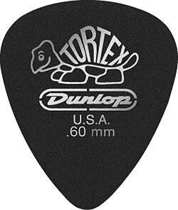 Dunlop Plectren Black Tortex 060 (12) (12 x)