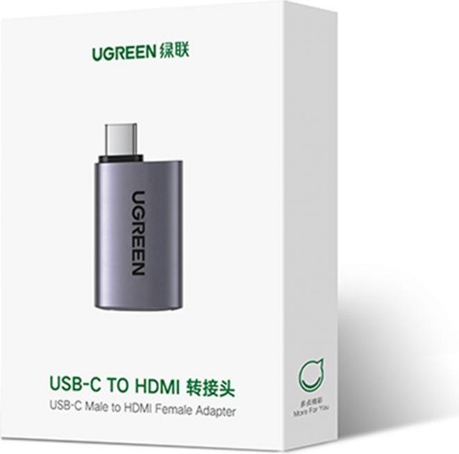 Produktbild Ugreen USB-C zu HDMI Buchse Adapter (USB Typ-C, DC-Stecker 4.5 mm, 3.97 cm)