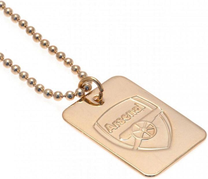 Produktbild Arsenal FC vergoldetes Dog Tag und Kette. (100% Metall)