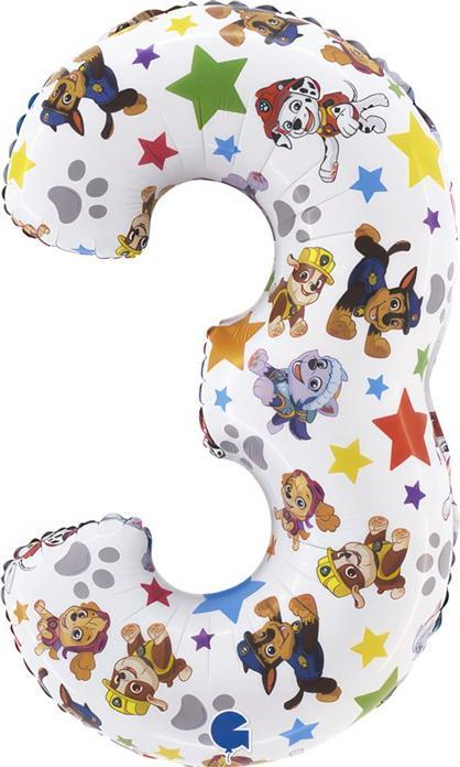 Actual product image Grabo Balloons XL Paw Patrol Zahlen 3 Ballon (1 x)