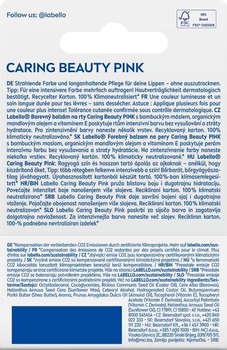 Immagine prodotto LABELLO Caring Beauty Pink Stick 4.8 g (Stick per la cura delle labbra, 5.50 ml)