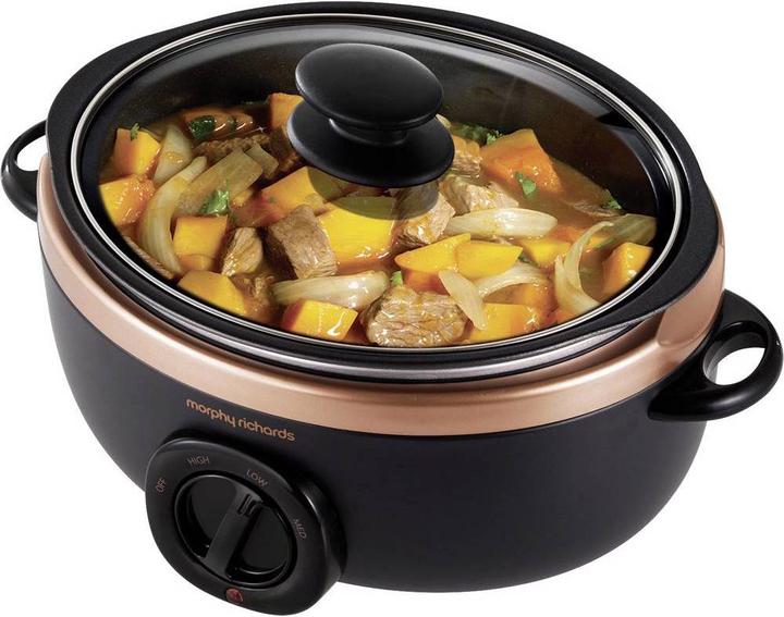 Produktbild Morphy Richards Slow Cooker Sear&Stew 3.5L matt schwarz/ rosegold