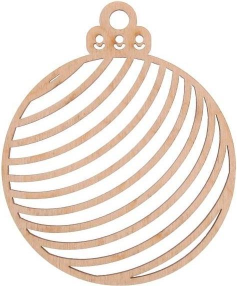 Produktbild Cresco Holzkugel mit Streifen, 3 Stück, natur (3x)