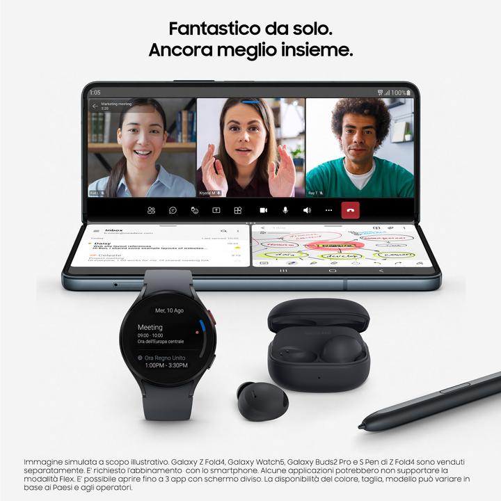 Image du produit Samsung Galaxy Z Fold4 (256 Go, Phantom Black, 7.60", SIM + eSIM, 50 Mpx, 5G)