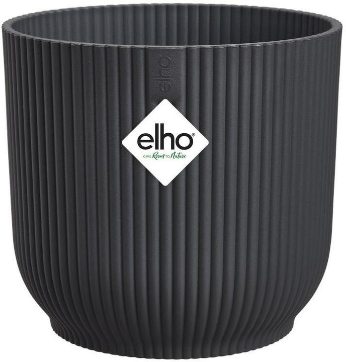 Elho Blumentopf Vibes Fold Rund 35 cm Schwarz