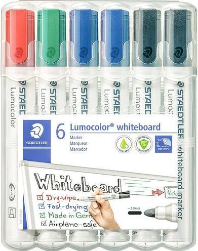 Produktbild Staedtler 6 351 WP6 X Whiteboard-Marker farbsortiert 2,0 mm (Mehrfarbig, 2 mm, 6 x)
