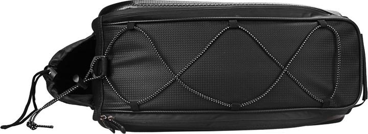 Actual product image Hurtel WYA36Y7S Bike Pannier Bag with Long Strap and Expandable Side Pockets - Black (10 l, Frame bag)