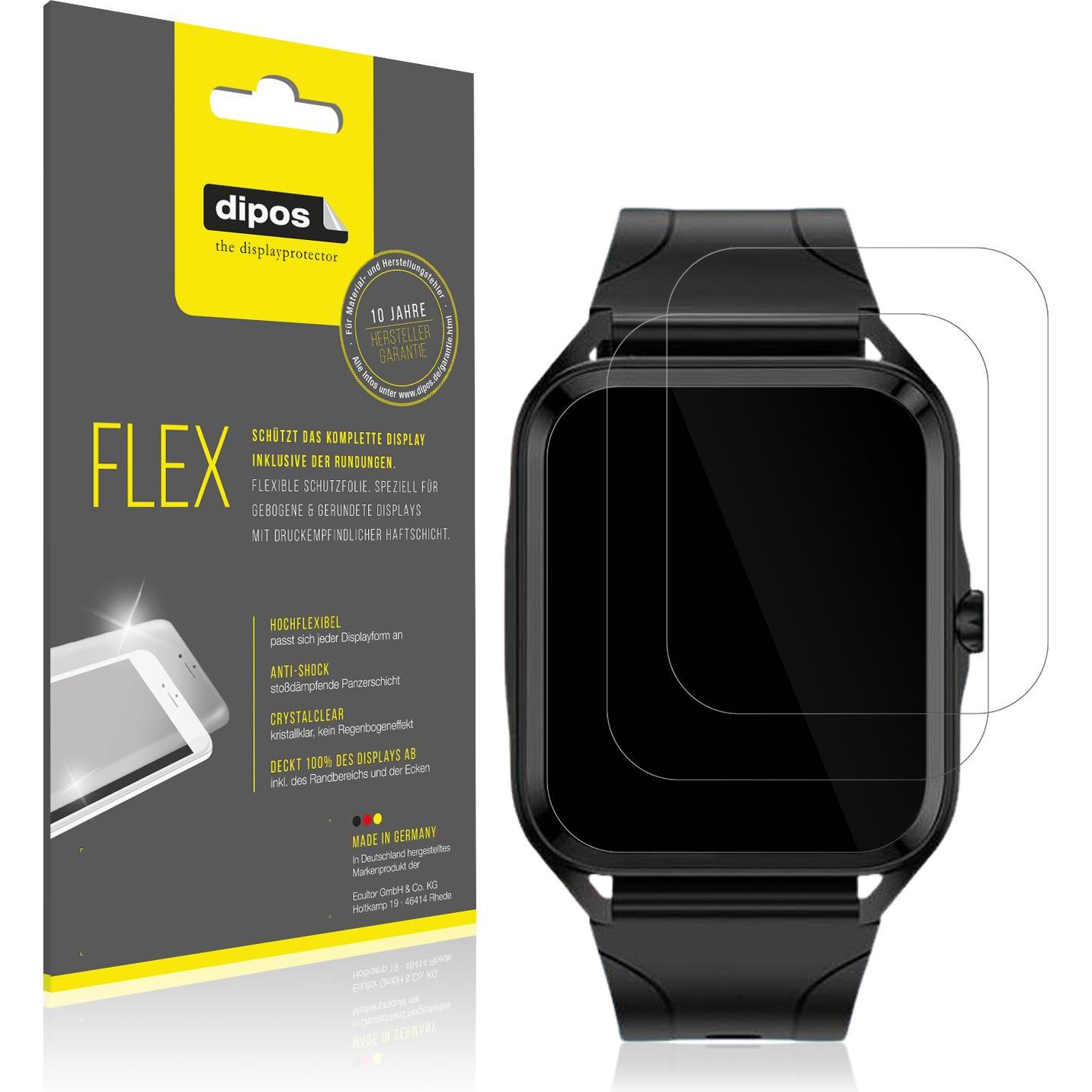Dipos 3D Full Cover Schutzfolie, Smartwatch Schutzfolie, Transparent